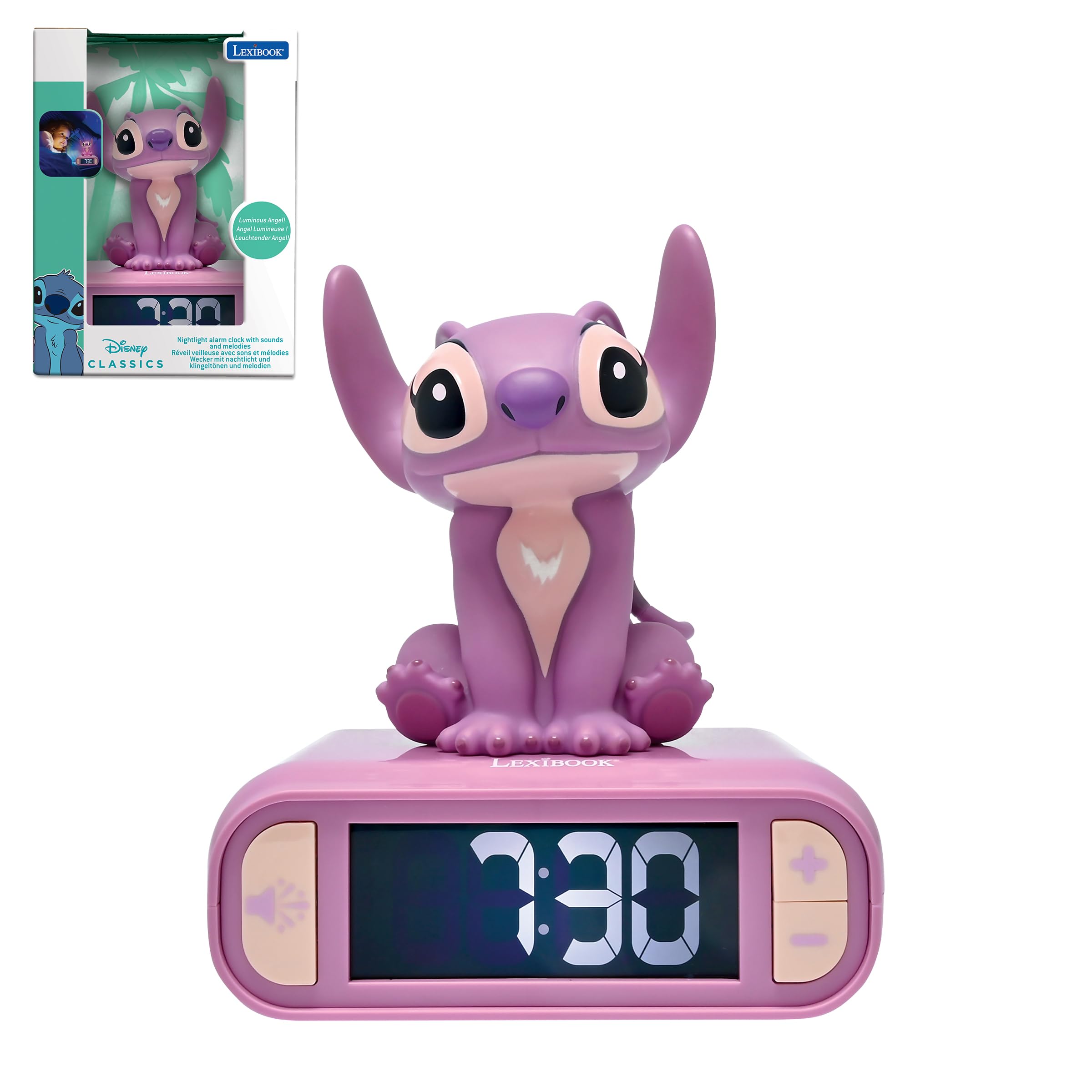 Lexibook -  Disney Stitch - Angel Alarm Clock With Sounds (Rl800D1)