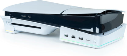 Playstation 5 Slim dockingstation voor opladen en gegevensoverdracht, compatibel met digitale consoles en harde schijven. Nacon