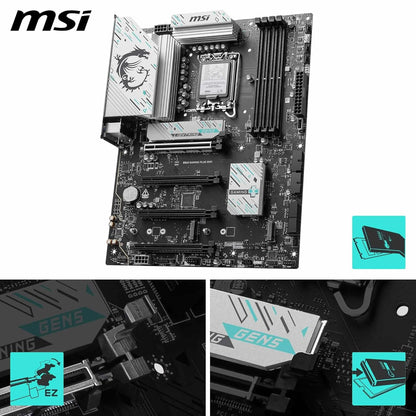 MSI B860 GAMING PLUS WIFI Motherboard, ATX - Supports Intel Core Ultra Processors (Series 2), LGA 1851 - DDR5 Memory Boost 8600+ MT/s (OC), PCIe 5.0 x16 x16, M.2 Gen5, Intel Killer 5G LAN, Wi-Fi 7