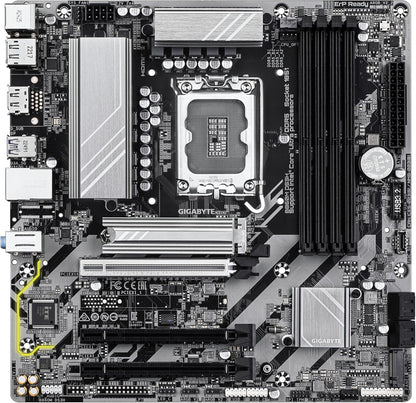 GIGABYTE B860M DS3H Motherboard - Intel Core Ultra Series CPUs, 5+1+2+1 Phases VRM, up to 9066MHz DDR5, 1xPCIe 5.0 + 1xPCIe 4.0 M.2, 2.5GbE LAN, USB 3.2 Gen 2