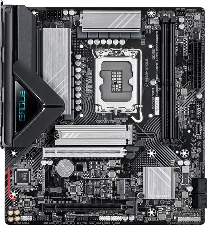 GIGABYTE B860M EAGLE Motherboard - Intel Core Ultra Series CPUs, 6+1+2+1 Phases VRM, up to 9066MHz DDR5, 1xPCIe 5.0 + 1xPCIe 4.0 M.2, 2.5GbE LAN, USB 3.2 Gen 1