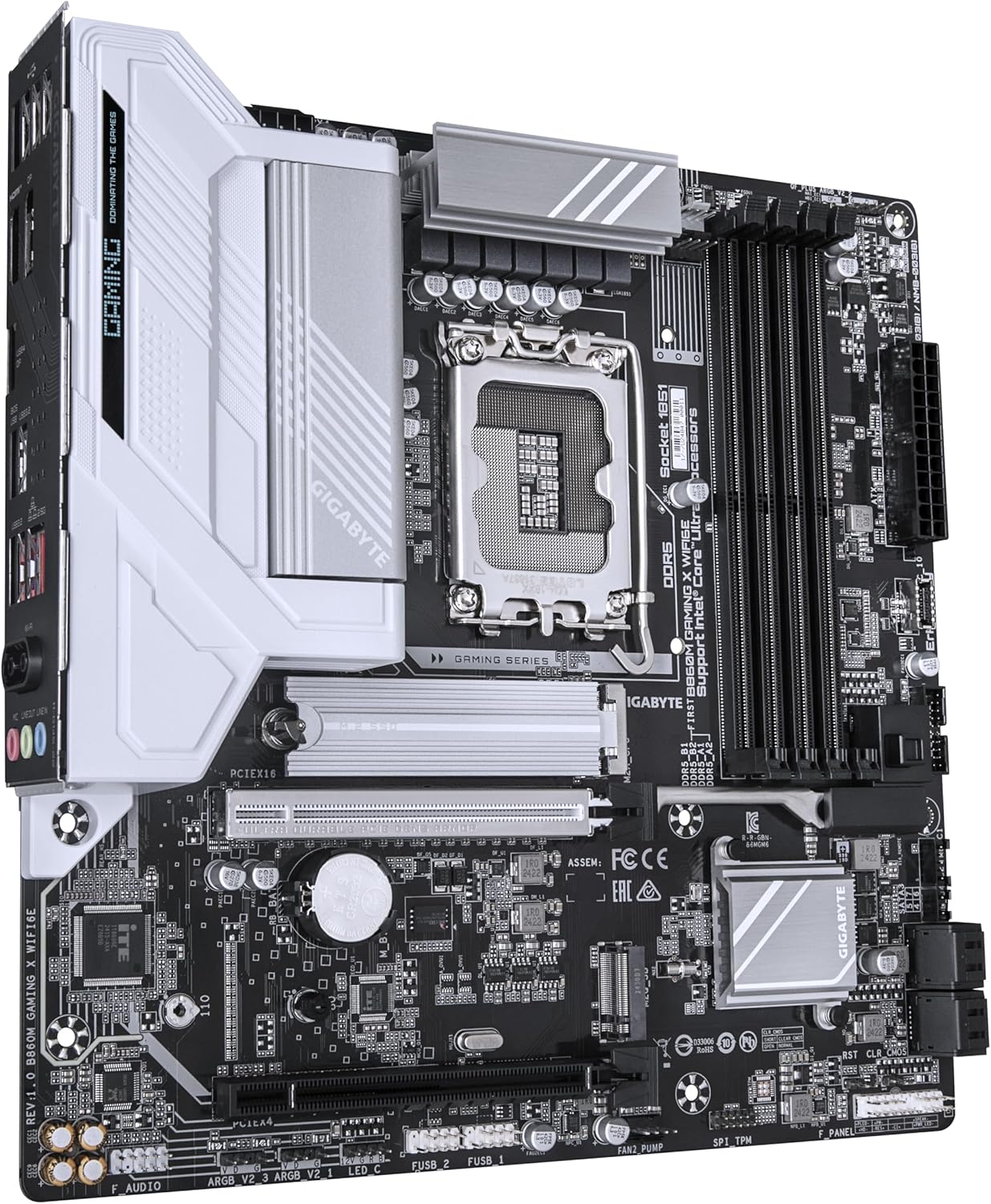 GIGABYTE B860M GAMING X WIFI6E Motherboard - Intel Core Ultra Series CPUs, 8+1+2+2 Phases VRM, up to 9200MHz DDR5, 1xPCIe 5.0 + 1xPCIe 4.0 M.2, 2.5GbE LAN, WIFI 6E, USB 4