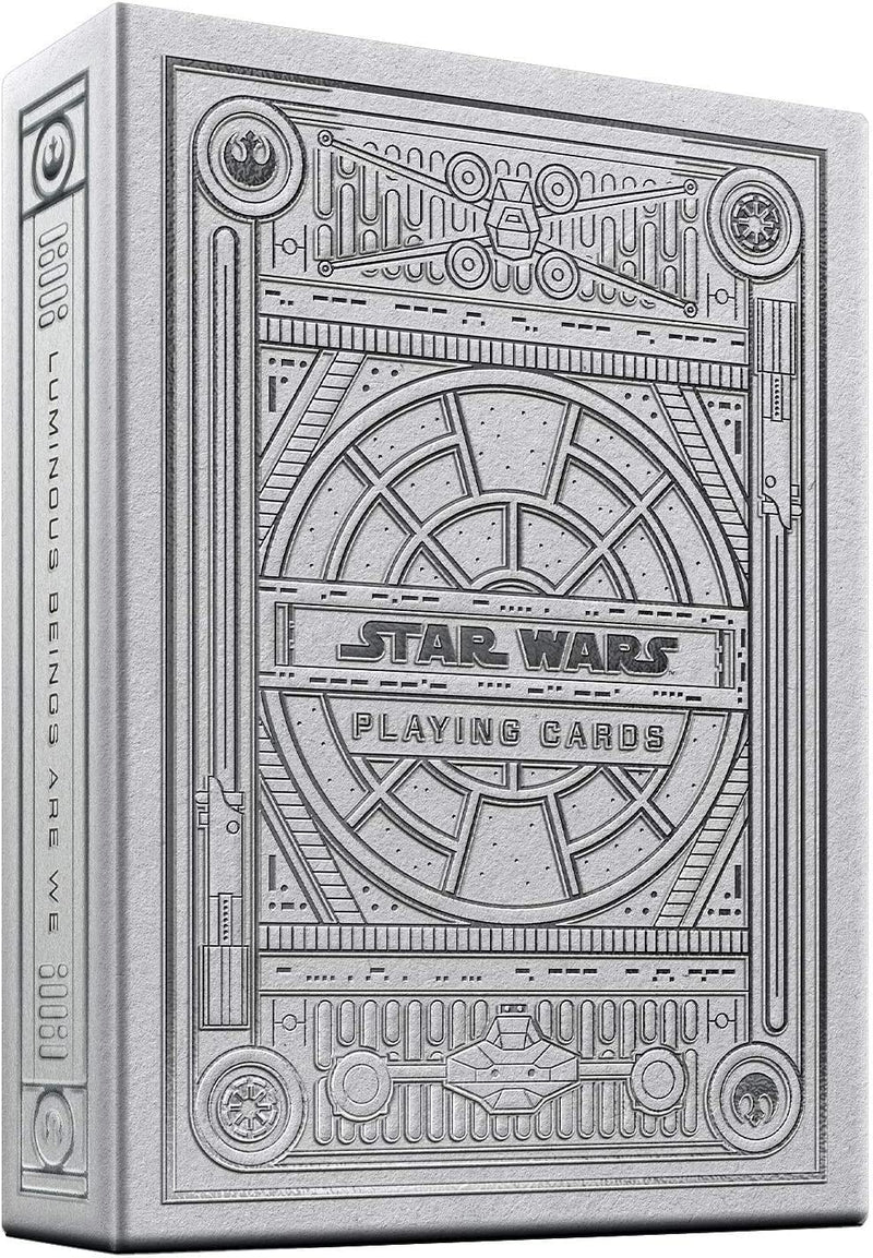 BTkviseQat theory11 Star Wars Playing Cards Silver Edition – Light Side (White) (STAR-WARS-WHITE-T11