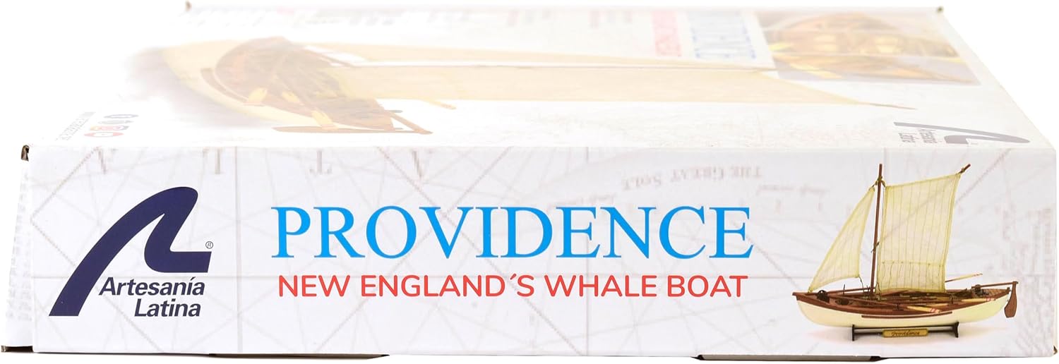 Artesania Latina – Wooden Ship Model Kit – New England Whaling Ship, Providence – Model 19018, 1:25 Scale – Models to Assemble – Initiation Level
