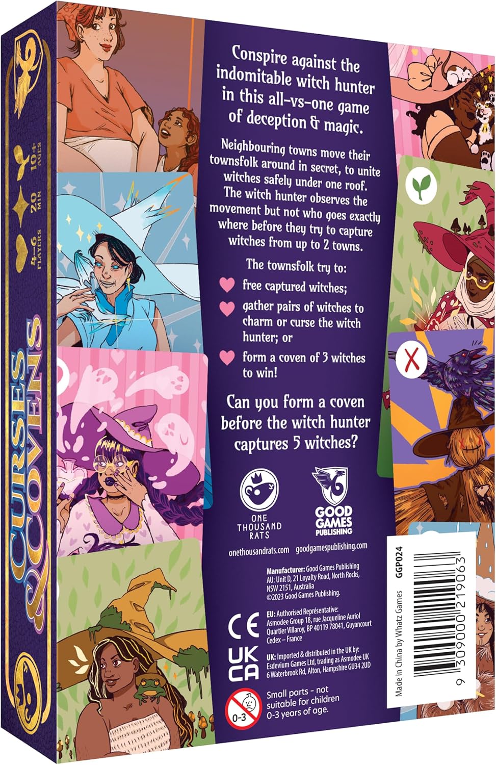 Good Games Publishing, Curses & Covens - Witch Hunting All-Vs-One Matching Game - for 4-6 Players and Ages 10+