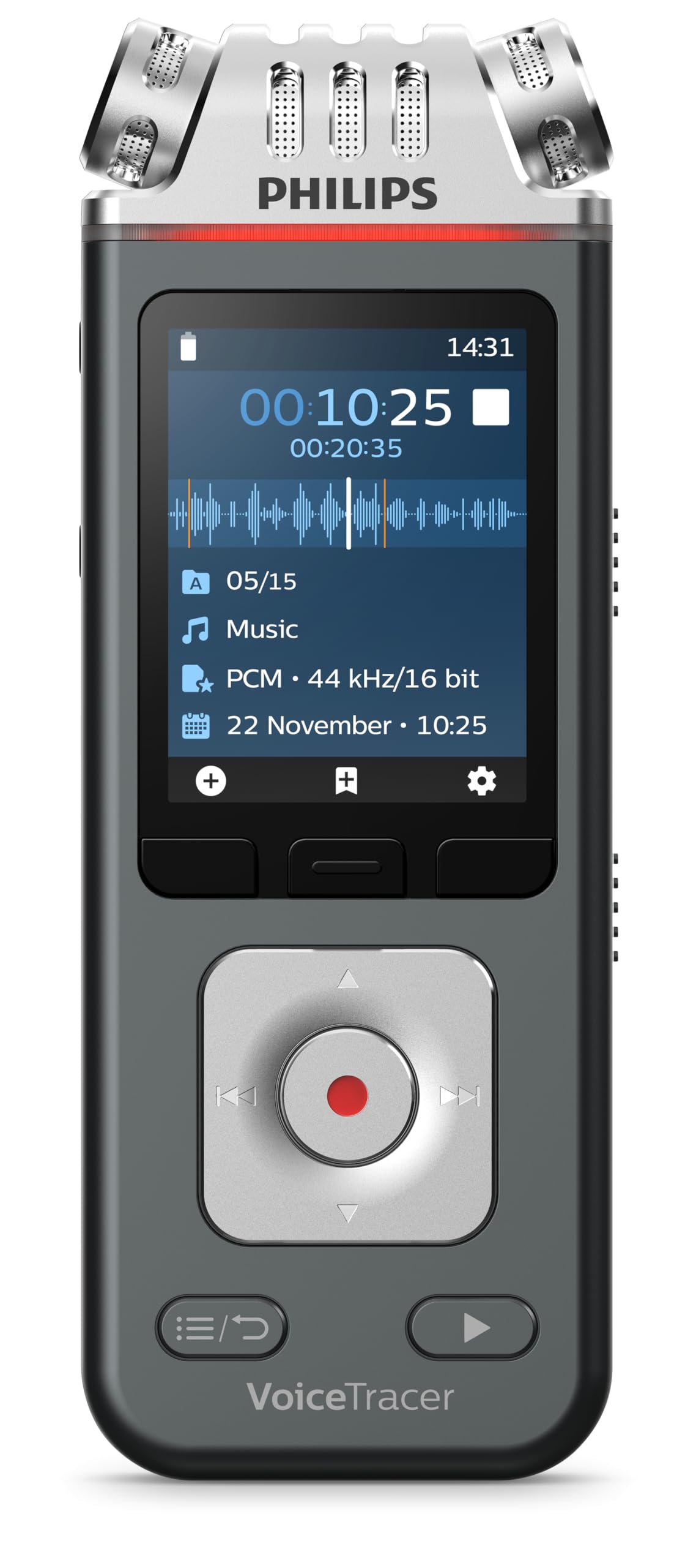 Philips DVT6115 Registratore audio VoiceTracer con riconoscimento vocale basato su cloud di Sembly