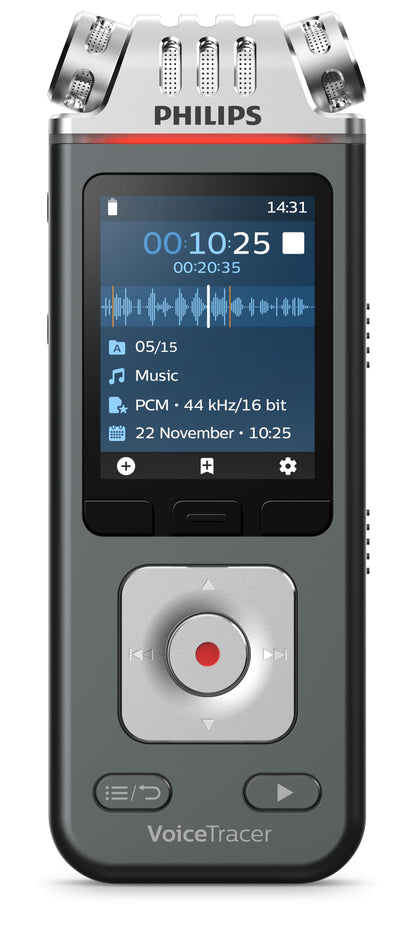 Philips DVT6115 Registratore audio VoiceTracer con riconoscimento vocale basato su cloud di Sembly
