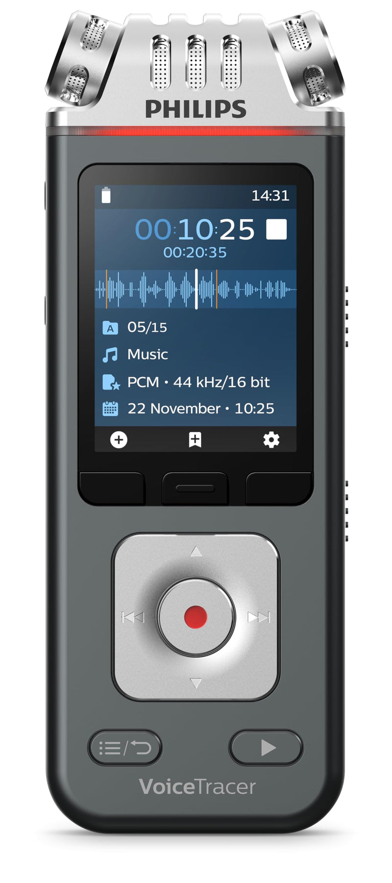 Philips DVT6115 Registratore audio VoiceTracer con riconoscimento vocale basato su cloud di Sembly