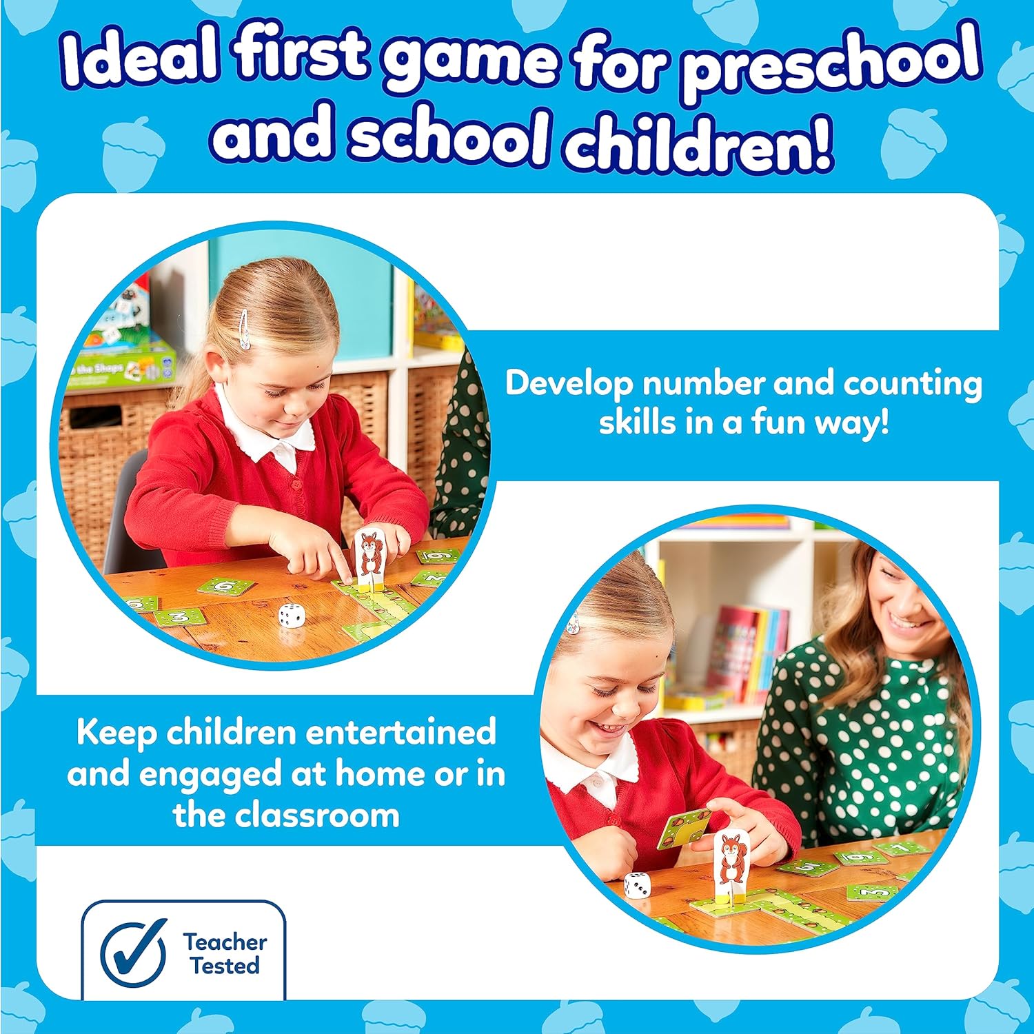 Orchard Toys Nutty Numbers Game, Educational Number and Counting Game, Perfect for kids age 4+, classroom resource