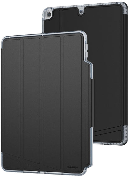 Tech21 EvoFolio hoes voor iPad 7e/8e/9e generatie - slagbescherming, iPad case met Multi-Angle Viewing, Wake/Sleep Cover - Zwart