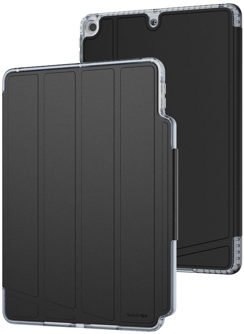 Tech21 EvoFolio hoes voor iPad 7e/8e/9e generatie - slagbescherming, iPad case met Multi-Angle Viewing, Wake/Sleep Cover - Zwart