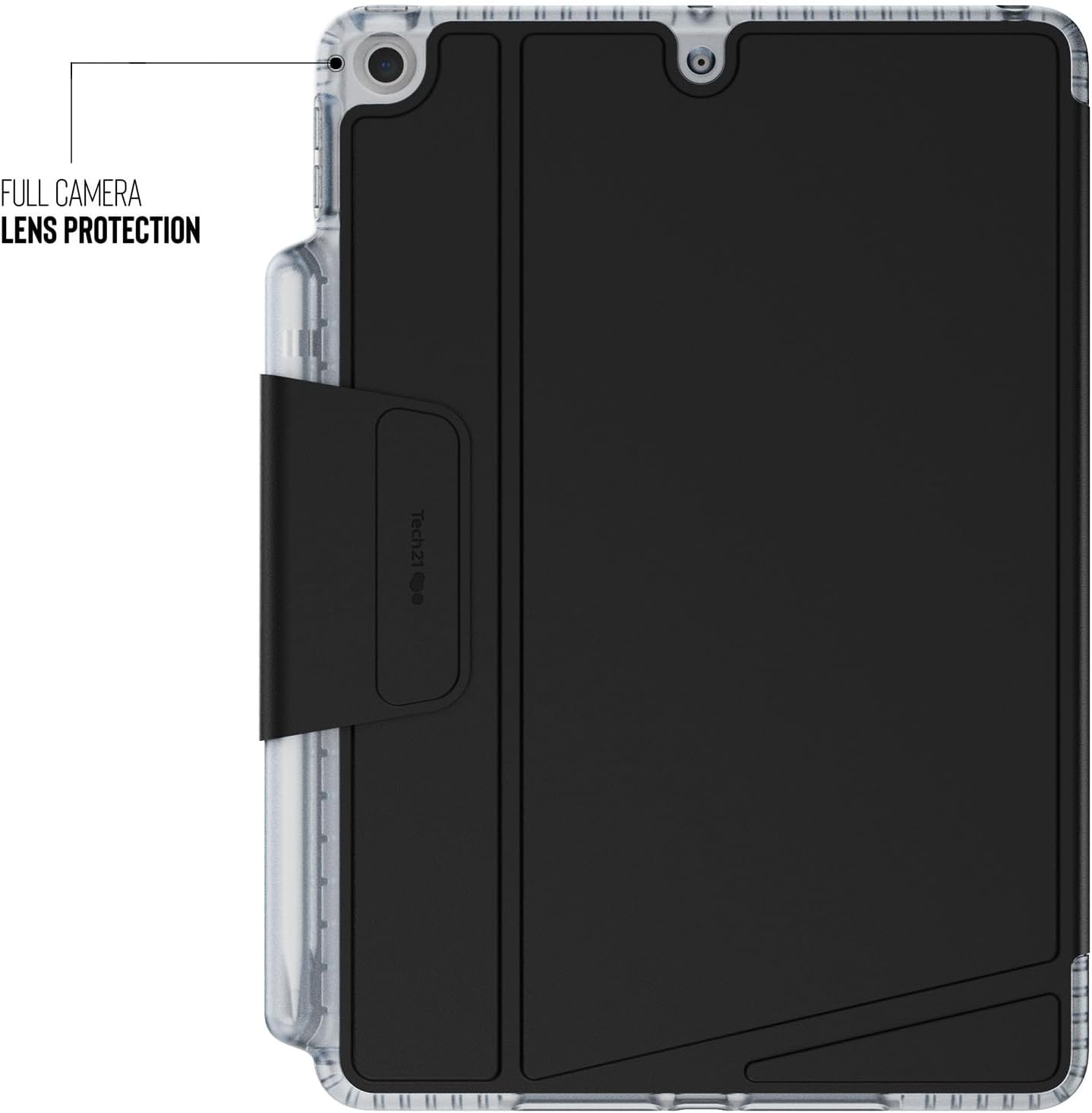 Tech21 EvoFolio hoes voor iPad 7e/8e/9e generatie - slagbescherming, iPad case met Multi-Angle Viewing, Wake/Sleep Cover - Zwart