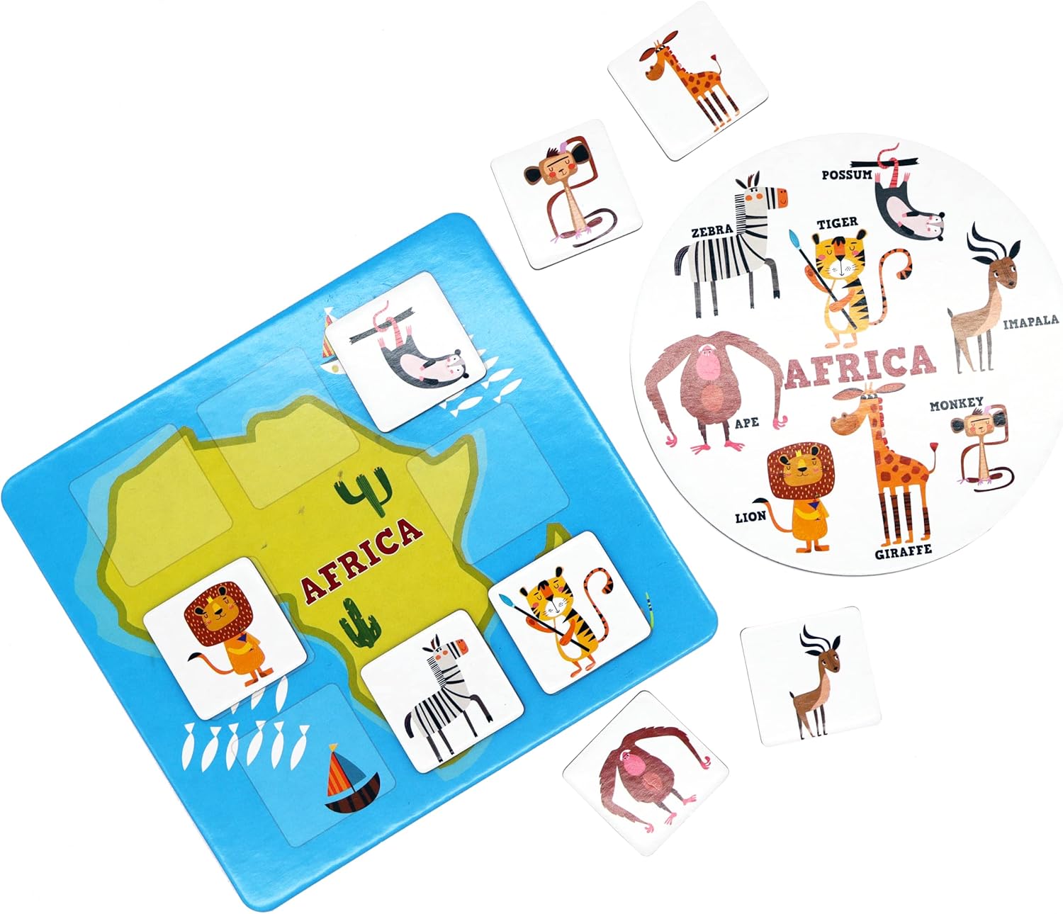 Shuffle Into The Wild Animal Seek - A Wild Game of Hunt & Seek Around The World, For 2-4 Players, Suitable For Ages 3+