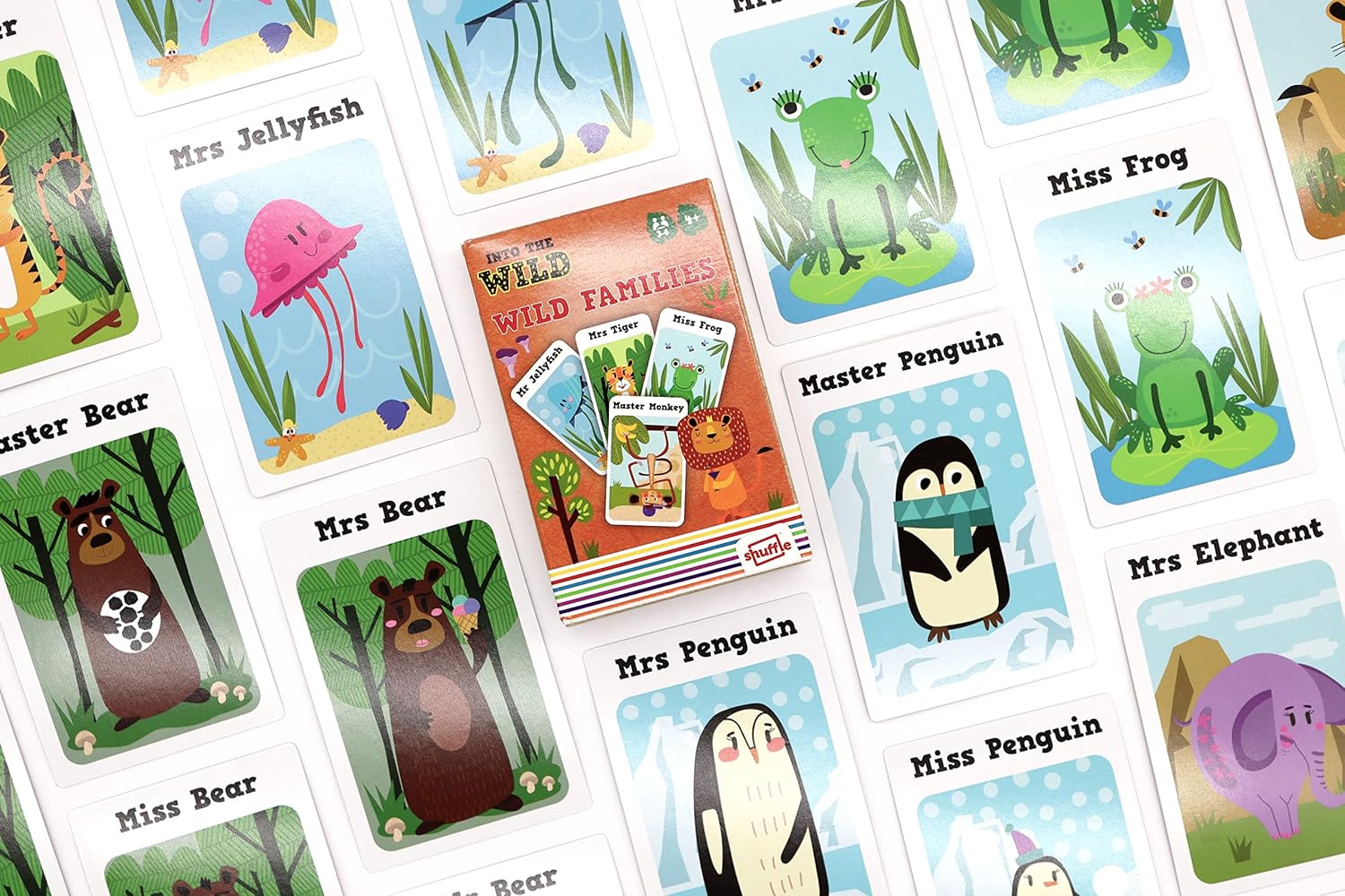 Shuffle Into The Wild 3 Juegos de Cartas para niños - Snap, familias y Parejas, fomenta la Memoria de Tus Hijos, Habilidades de combinación y coordinación, para Mayores de 3 años