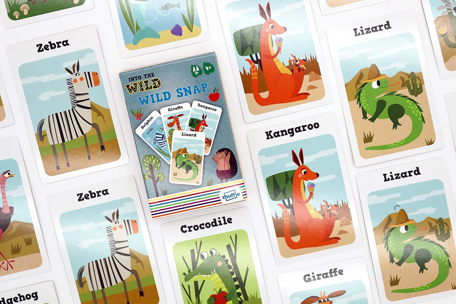 Shuffle Into The Wild 3 Juegos de Cartas para niños - Snap, familias y Parejas, fomenta la Memoria de Tus Hijos, Habilidades de combinación y coordinación, para Mayores de 3 años