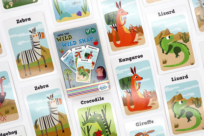 Shuffle Into The Wild 3 Juegos de Cartas para niños - Snap, familias y Parejas, fomenta la Memoria de Tus Hijos, Habilidades de combinación y coordinación, para Mayores de 3 años