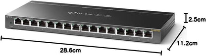 TP-Link Managed Network Switch 16-Port Gigabit, Support QoS VLAN IGMP Snooping, Network Monitoring through Web Interface(TL-SG116E)