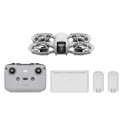 DJI Neo Fly More Combo, Mini drone met 4K UHD-camera voor volwassenen, een zelf-vliegende drone van 135 g die u volgt, opstijgen vanaf uw palm, onderwerp volgen met AI, met RC-N3 en 3 batterijen
