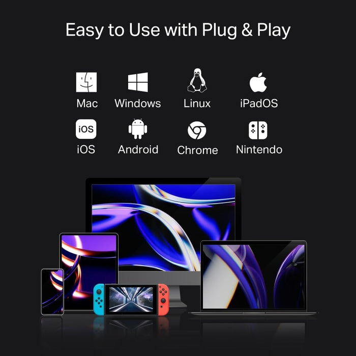 TP-Link UH9120C 9 in 1 USB C Hub, USB C to HDMI Docking Station, 4K HDMI Adapter, 3 USB-A Data Ports Dock, 100W Power, SD, USB C 3.0 Multiport Adapter, Aluminum USB Type C Splitter for PC/Xbox