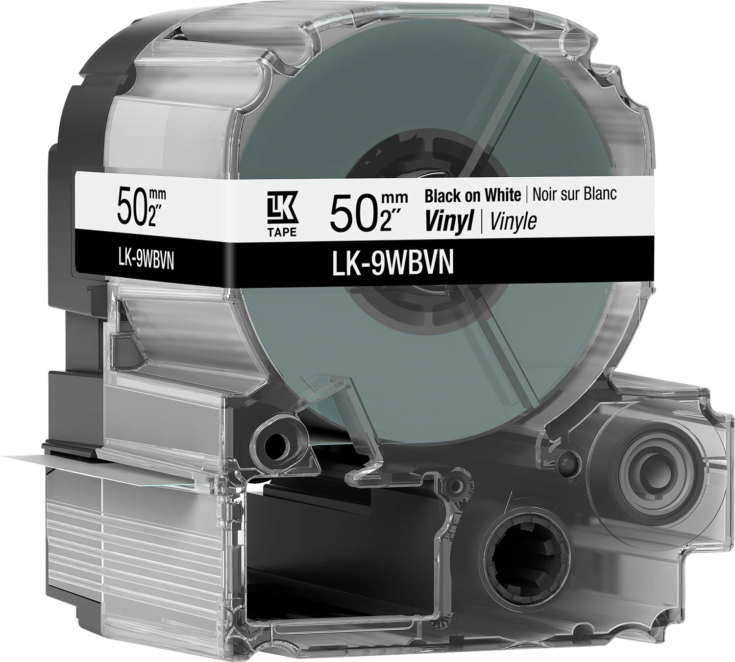 Epson LK-9YBVN CONSUMABLES: TAPES VINYL LABEL TAPE WHT/BLK 50MM 7M