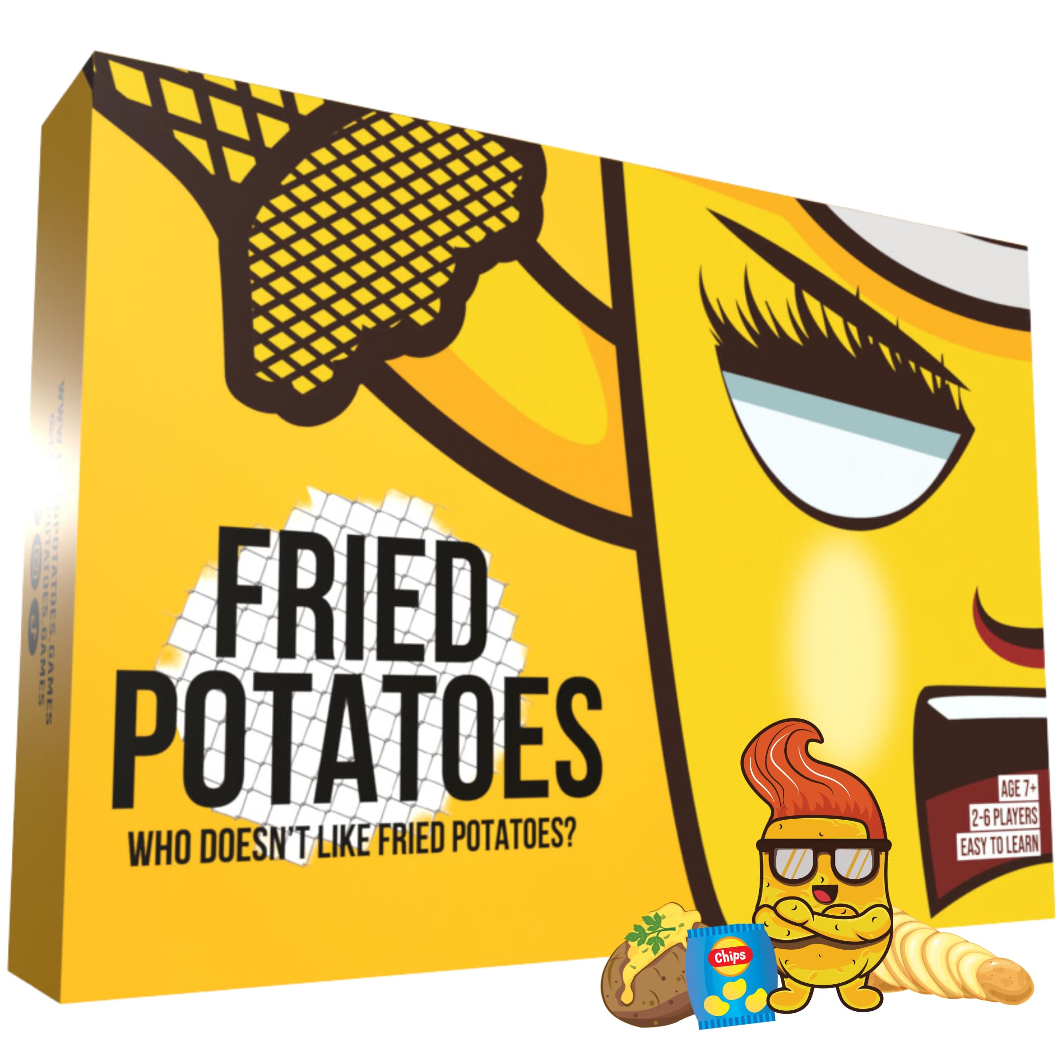 Fried Potatoes Kaartspel Orginele editie - Nederlandstalig - Strategie, Snelheid & Verslaving gegarandeerd - Frituur je tegenstanders in dit slagfestijn voor de Familie! - Luxe Verpakking