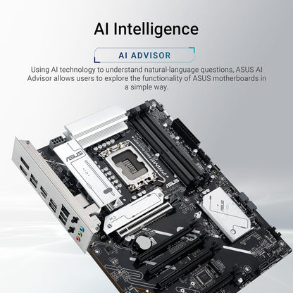 ASUS PRIME B860-PLUS WIFI Intel ATX motherboard, 8+1+1+1 80A DrMOS power stages, DDR5, PCIe 5.0, 2xM.2 slots, Realtek 2.5Gb Ethernet, Wi-Fi 6E, DisplayPort, HDMI, USB 20Gbps Type-C
