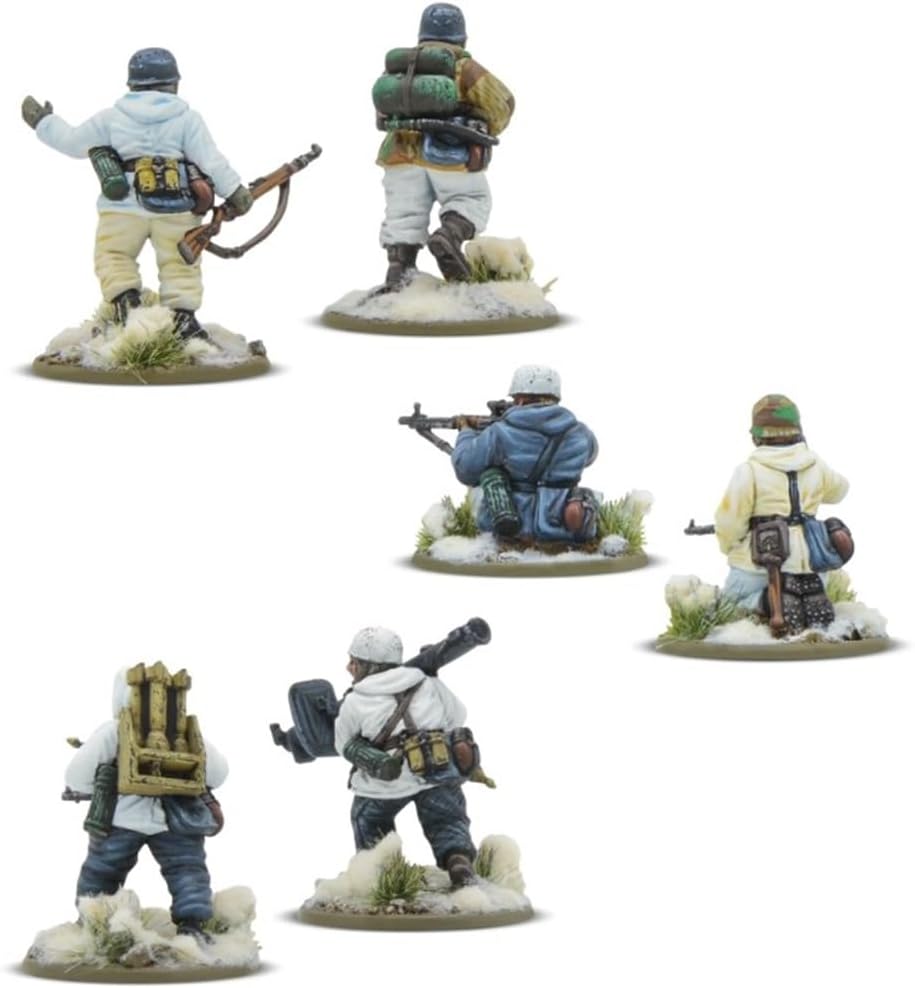 Warlord Games German Fallschirmjäger Winter Weapons Teams - 28mm Scale Miniatures for Bolt Action Highly Detailed World War 2 Miniatures