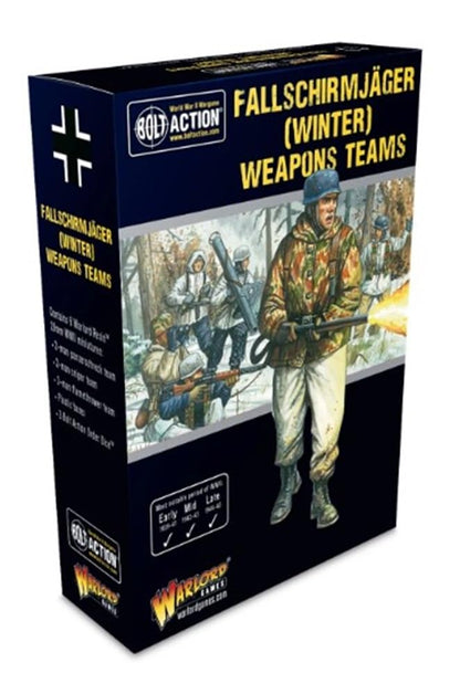 Warlord Games German Fallschirmjäger Winter Weapons Teams - 28mm Scale Miniatures for Bolt Action Highly Detailed World War 2 Miniatures