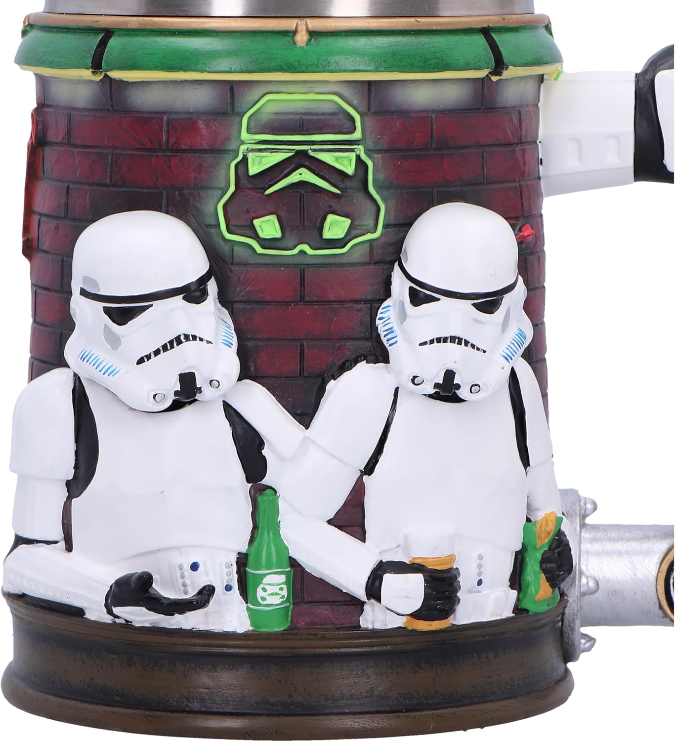 Nemesis Now Stormtrooper Bar Tankard 15,4 cm, hars, officieel gelicentieerde originele Stormtrooper, barontwerp, bierkraanhandvat, roestvrijstalen inzetstuk, gegoten in de fijnste hars, vakkundig
