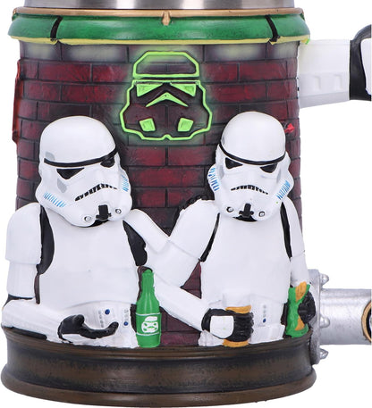 Nemesis Now Stormtrooper Bar Tankard 15,4 cm, hars, officieel gelicentieerde originele Stormtrooper, barontwerp, bierkraanhandvat, roestvrijstalen inzetstuk, gegoten in de fijnste hars, vakkundig