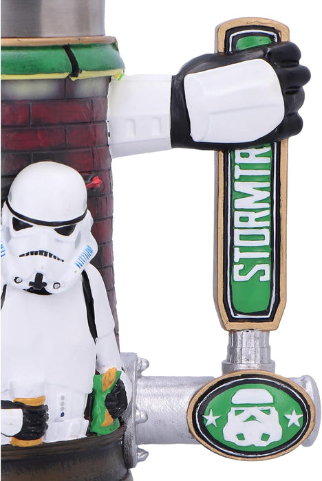 Nemesis Now Stormtrooper Bar Tankard 15,4 cm, hars, officieel gelicentieerde originele Stormtrooper, barontwerp, bierkraanhandvat, roestvrijstalen inzetstuk, gegoten in de fijnste hars, vakkundig
