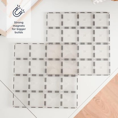 Connetix - Base Plate - Clear - 2 Pieces (Ct-C-00002-Bp)