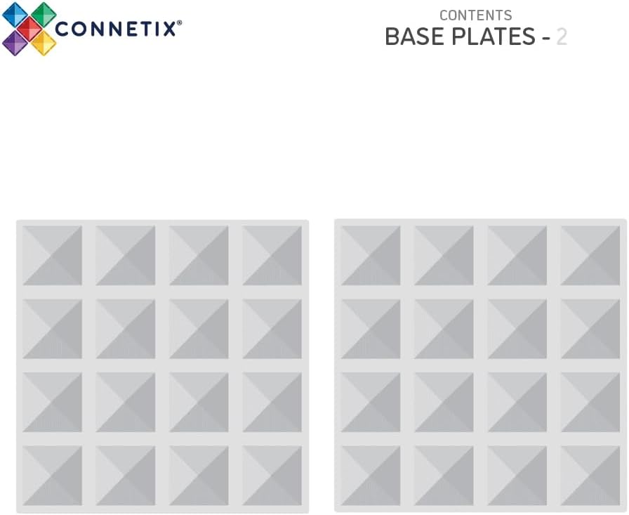 Connetix - Base Plate - Clear - 2 Pieces (Ct-C-00002-Bp)