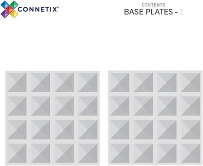 Connetix - Base Plate - Clear - 2 Pieces (Ct-C-00002-Bp)