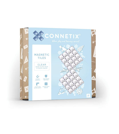 Connetix - Base Plate - Clear - 2 Pieces (Ct-C-00002-Bp)