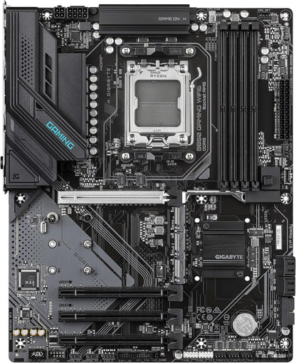 GIGABYTE B850 GAMING WIFI6 Motherboard - AMD Ryzen 9000 Series CPUs, 6+2+2 Phasen Digital VRM, up to 8200MHz DDR5 (OC), 1xPCIe 5.0 + 2xPCIe 4.0 M.2, GbE LAN, WIFI 6, USB 3.2 Gen 2