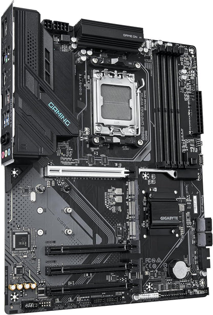 GIGABYTE B850 GAMING WIFI6 Motherboard - AMD Ryzen 9000 Series CPUs, 6+2+2 Phasen Digital VRM, up to 8200MHz DDR5 (OC), 1xPCIe 5.0 + 2xPCIe 4.0 M.2, GbE LAN, WIFI 6, USB 3.2 Gen 2