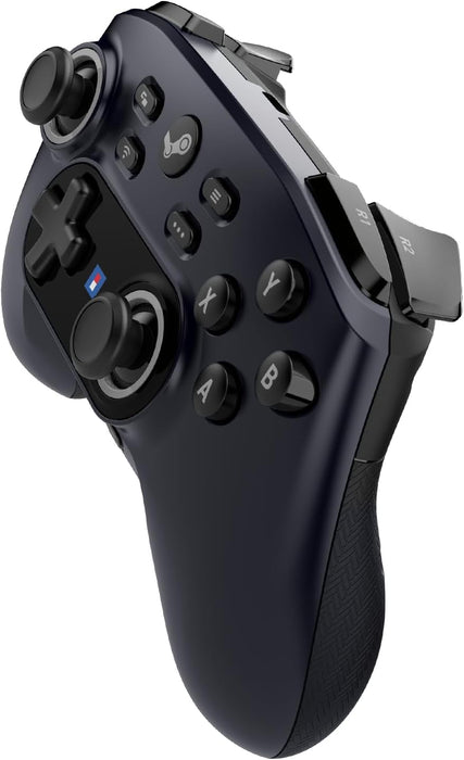 HORI Wireless HORIPAD for Steam (Midnight Black) - Pro Controller Designed for Steam