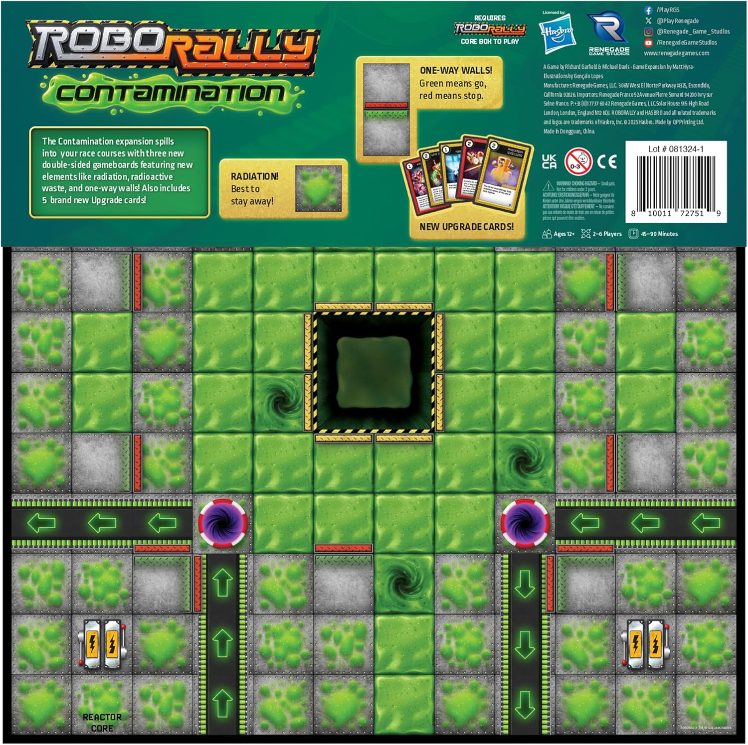Renegade Game Studios Robo Rally Contamination Expansion, Juego de Carreras Estratégico, 2-6 Jugadores, 45-90 Minutos, Edad 12+