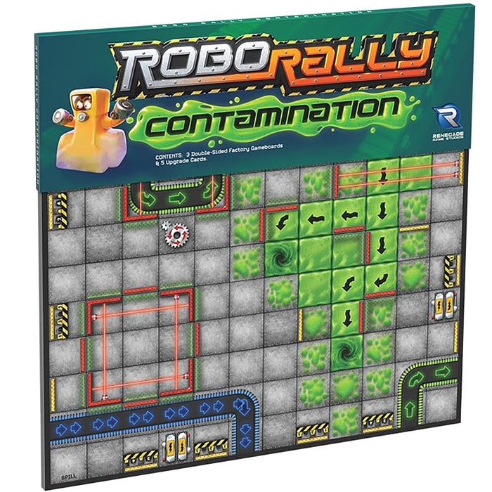 Renegade Game Studios Robo Rally Contamination Expansion, Juego de Carreras Estratégico, 2-6 Jugadores, 45-90 Minutos, Edad 12+