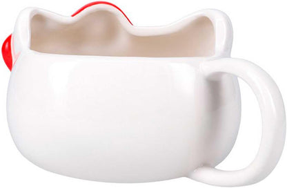 Paladone Hello Kitty - Tazza in ceramica a forma di gatto con classico fiocco rosso, accessorio da scrivania per ufficio e scuola, idea regalo, PP13154HK