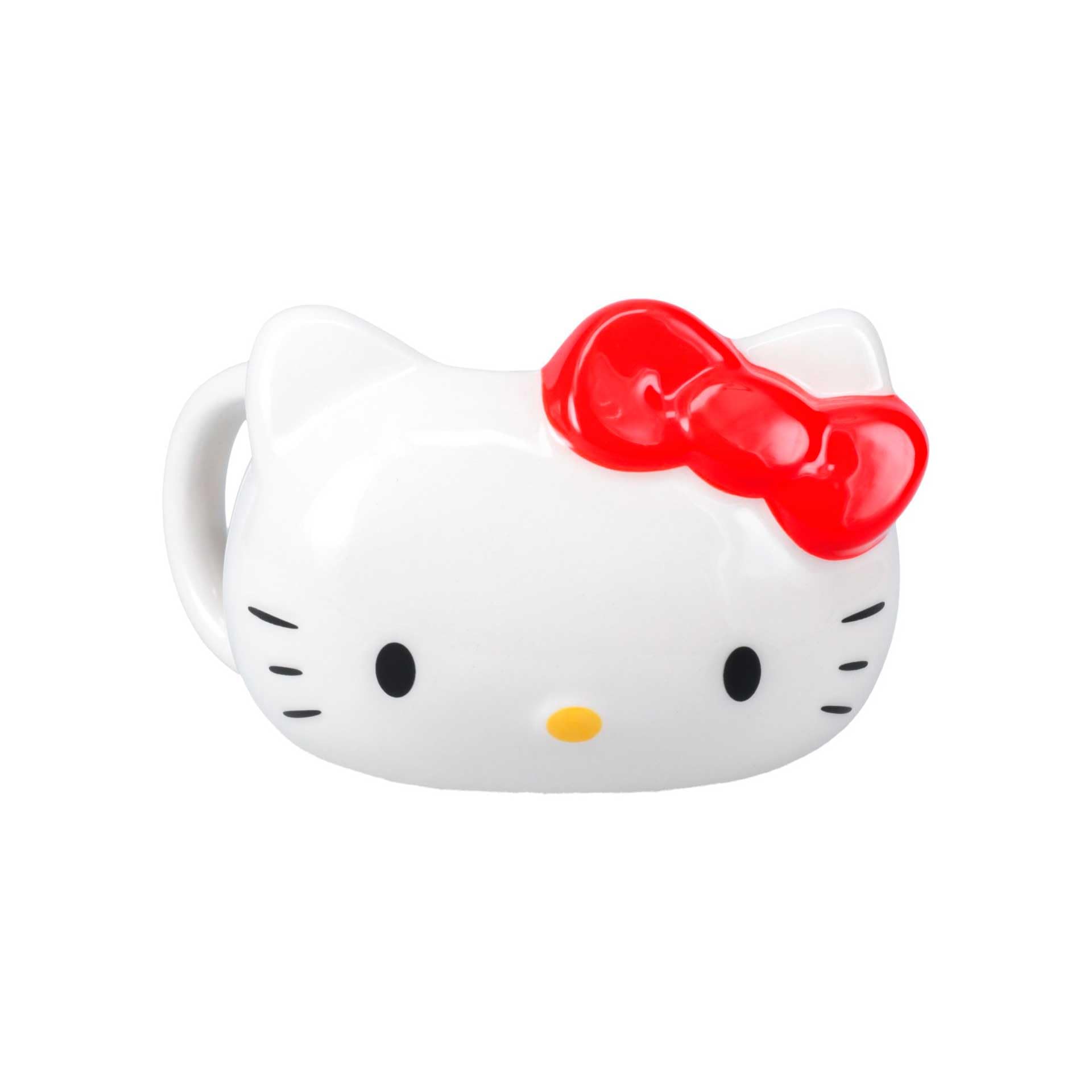 Paladone Hello Kitty - Tazza in ceramica a forma di gatto con classico fiocco rosso, accessorio da scrivania per ufficio e scuola, idea regalo, PP13154HK