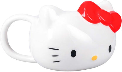 Paladone Hello Kitty - Tazza in ceramica a forma di gatto con classico fiocco rosso, accessorio da scrivania per ufficio e scuola, idea regalo, PP13154HK