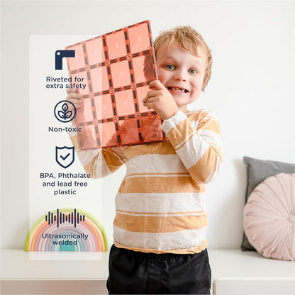 CONNETIX Bord met pastelkleuren, citroen en perzik, 2 stuks