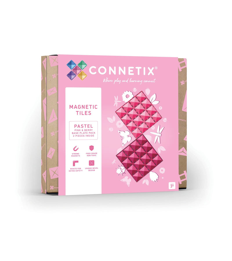 Connetix - Base Plate - Pastel Pink & Berry - (Ct-P-Pb002-Bp)