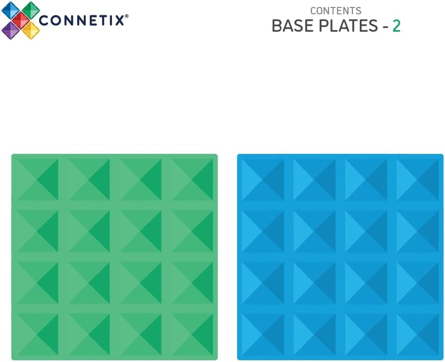 CONNETIX Rainbow Base Plate Pack, 2 stuks