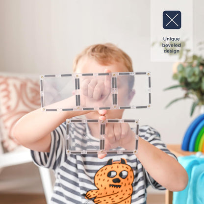 Connetix - Rectangle Pack - 12 Pieces - Clear (Ct-C-00012-Re)