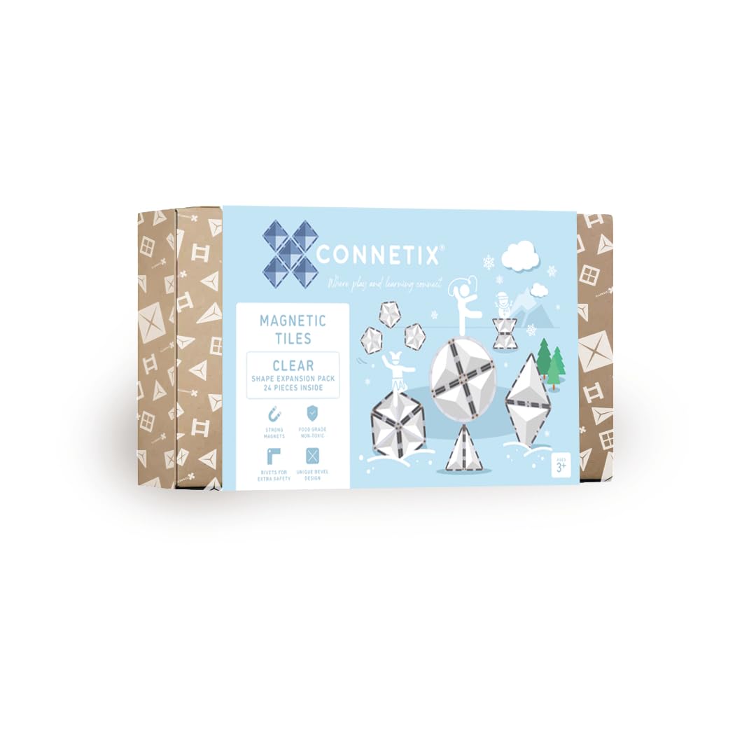 Connetix Clear Shape Expansion Pack, 24 Stuks