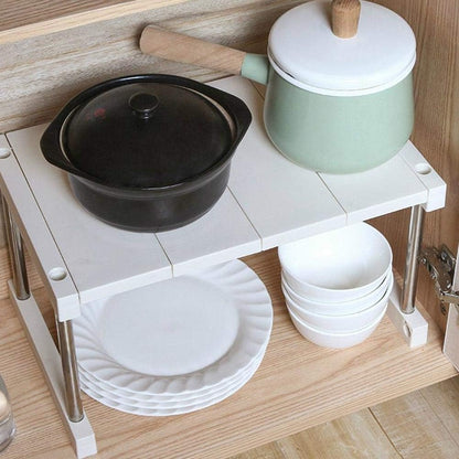 Multifunctional Kitchen Folding Single Layer Shelf Seasoning Rack Storage Rack Kitchen Bathroom Utility Tool (Color : C
