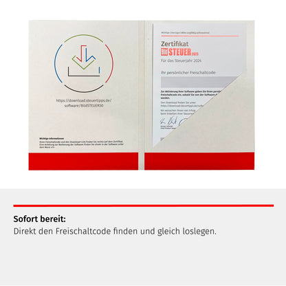 BILD-Steuer 2025 für das Steuerjahr 2024 (Aktivierungscode per Post)
